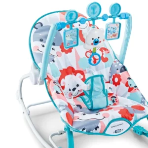 Multifunctional Plastic Baby Rocking Chair with Music & Vibrating Feature Soothing Kids Seat Recliner for Sleep