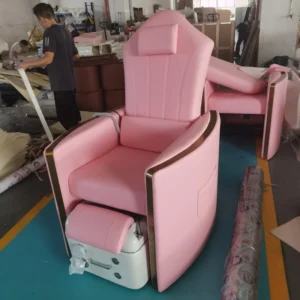 Nail Salon Electric Reclining Manicure Foot SPA Chair Pink Pedicure Chair