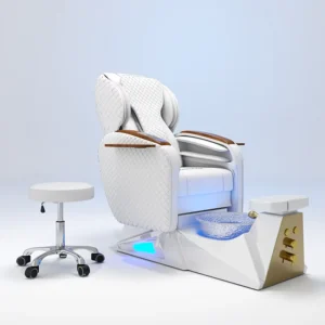 Nail Salon Equipment Gold Metal Foot Manicure Chair Modern Human Touch Massage Pedicure Spa Chair Luxury