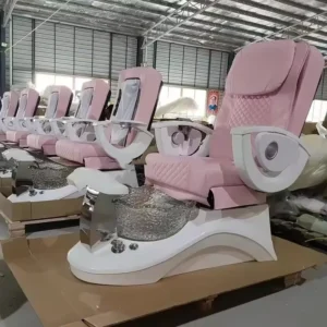 Nail Salon Furniture Electric Adjustable Pink No Plumbing Foot SPA Massage Pedicure Chair