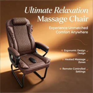 Natural Stone Lumbar Spine Support Infrared Heating Tourmaline Vibration Thermal Therapy Massage Chair