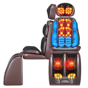 Neck Leg Back Waist Head Massager Heat Full Body Massage Cushion Compression Shiatsu Kneading Manual Wired Control 48W