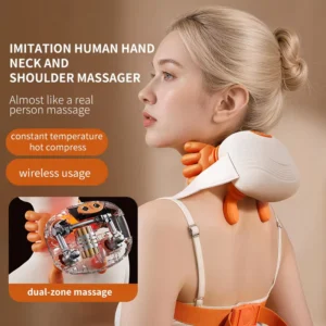 Neck Massage Pillow Infrared Physiotherapy Heating Kneading for Neck Shoulder Pain Relief 3D Massager