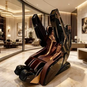 New Design 4D Zero Gravity Full Body Heating PU Leather Luxury Airbag Intelligent Voice Control Eco Friendly Musical
