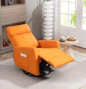 New Design Living Room Single Seater Recliner Electric Massage Sofa Chair with Footrest Zero Gravity Metal Frame Remote Control