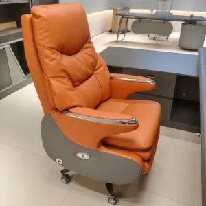 New Design Modern High Back Executive Swivel Chair Genuine Leather Voice Control Massage Adjustable Height Smart Chair