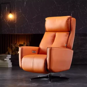 New Design Modern Luxury Ergonomic Executive Swivel Genuine Leather Electric Reclining Massage Heated