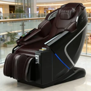 New Intelligent Shared Full Body Multifunctional Scan Code SL Track Commercial Cabin 4D Zero Gravity PU Leather Massage Cushion