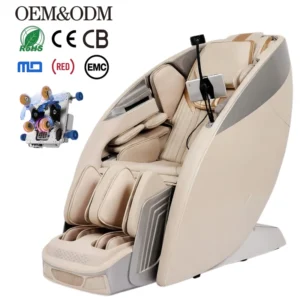 New Luxury Zero Gravity Dual 4D SL Track Full Body Electric Massage Chair Foot Massager Heat Shiatsu Kneading Thai Stretch