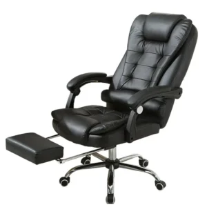 New Modern Chair Leather Ergonomic Executive Pu Leather Chair Ergonomic 2 Point Massage Office Chair with Footrest
