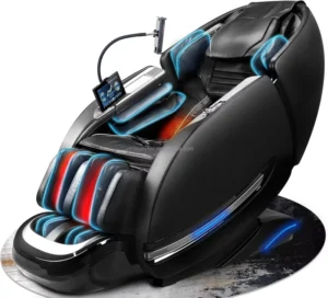 New Tech Smart Zero Gravity 4D Dual Mechanism Luxury Massage Chair 24 Programs Touch Screen Voice Control Graphene Heating