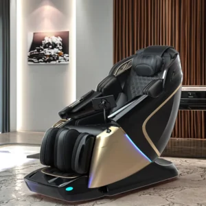 New Zero Gravity 4D SL Shape Rail Full Body Massage Chair with Portable Foldable Design and Intelligent Voice Control