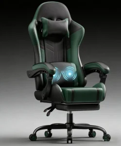 OEM Full Body Support Massage Function Modern Design Home E sports Gaming Chair with Footrest Headrest Easy Assembly