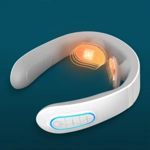 OEM Logo EMS Heated Shiatsu Massager Wireless Smart Neck and Shoulder Massager Kneading for Pain Relief Back Cervical Massage