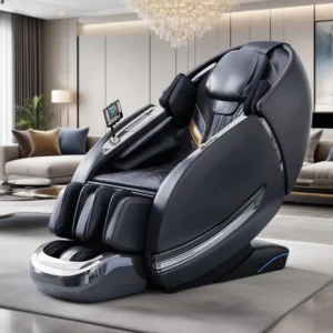 OEM ODM Luxury Jade Stone Massage Chair Portable Shiatsu Leather Material 7 Inch Touch Screen Controller Zero Gravity
