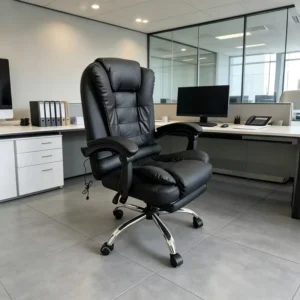 OEM ODM Pu Leather Massage Office Chair with Footrest for Office Ergonomic Heavy Duty Executive Chair