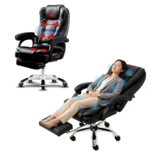 Office Massage Chair Foldable Leather With Ergonomic Headrest Lunch Break Bed High end Office Chair