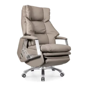 Office Massage Chair Full Body Leisure Shiatsu Genuine Leather Executive Office Chair Ceo Large Chair