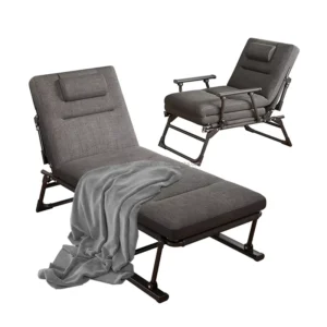 Outdoor Adjustable Sunshine Beach Rollaway Portable Travel Folding Chair with Mattress