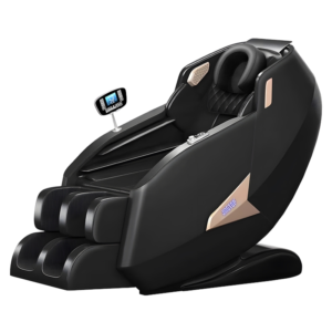 PU Leather Fix Roller Massage Chair with Airbag Massage Head U Pillow