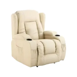 PU Leather Recliner Chair Swivel and Rocking Living Room Leisure Chair Electric Massage Sofa