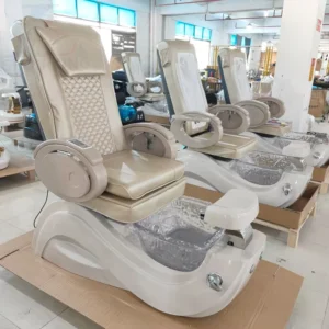 Pedicure Chair Luxury Professional Reclining Adjustable Electric Massage Pedicure Spa Chair With Bowl
