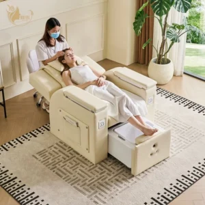 Pedicure Electric Chair Recliner USB Charging SPA Adjustable Beauty Nail Lash Motor Salon