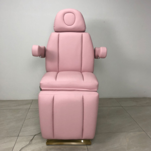 Pink Modern Cosmetic Gold Salon Furniture 4 Motor Electric Facial Beauty Massage Bed Table Chair Facial SPA Lash Bed