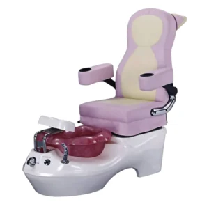 Pink Pedicure Massage Chair for Kids Modern Style Salon Nails Furniture for Home Living Room or Mall Use
