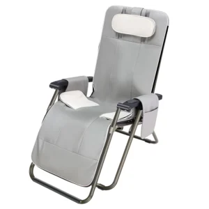 Portable Foldable Electric Shiatsu Heating Vibration Air Compression Massage Chair PU Leather Timing Control CE Certified 1-Year