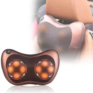 Portable Multi Functional Body Massage Pillow Lumbar Back Support Vibrator Heating Kneading for Neck Shoulder Car Travel Ease
