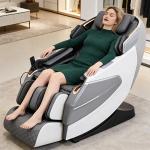 Portable Recliner with Zero Gravity Airbag Intelligent AI Touch Screen Control Foot Roller Massage Chair