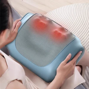 Portable Vibrating Massager Pillow with Finger Pressure Wireless Neck and Back Massager