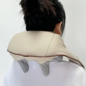 Portable Wireless Shiatsu Electric Shawl Neck Massager for Back and Cervical Therapy Relaxer for Shoulder and Neck