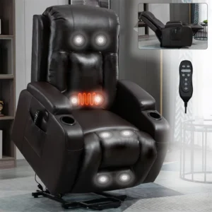 Power Electric Motion Mechanism Massage Heating USB Cup Holders Remote Control Smart Lift Recliner Nursing Chair For Elder