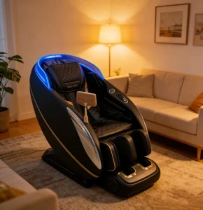Premium 3D Multi Purpose Full Rolling Kneading Waist Hot Compress Function Surround Bluetooth Music Massage Chair