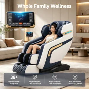 Premium Family Wellness Full Body Electric Massage Chair with 38 Programs SL Track Home Furniture