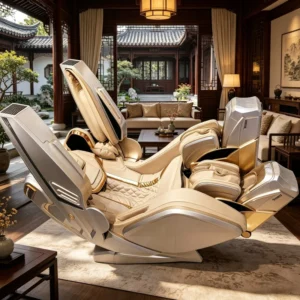 Premium High End Luxury PU Leather 5 Star Hotel Commercial Use 4D Full Body Zero Gravity Massage Chair Wireless Tablet Control