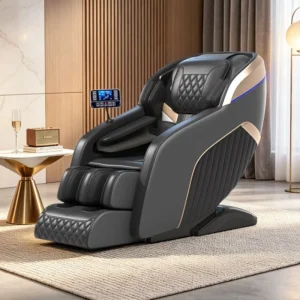 Professional 3D 4D Pain Stress Relief Full Body Massage AI Voice Command Capsule Chair with Foot Massager