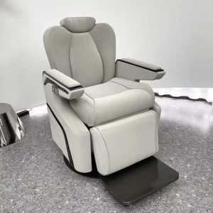 Professional Electric Hairdressing Chair for Salons Hair Care Centers Stainless Steel Frame Leather Seat Hydraulic Barber Chair