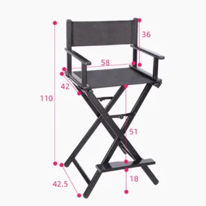 Professional High Quality Aluminum Alloy Folding Beauty Massage Chair for Workshop Hall Outdoor Makeup Leisure & Director Use