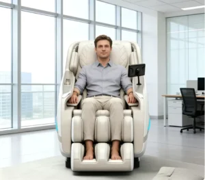 Professional Massage Chair with SL Track, Zero-gravity Mode, Lumbar Heat Therapy and Foot Massage Suitable for Office Relaxation