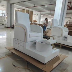 Professional Pedicure Chair with USB Charging Adjustable Recliner and Massage Function