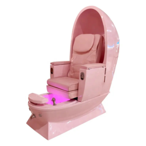 Professional Pink Color Foot SPA Pedicure Chair with Luxury Massage for Nail Salon