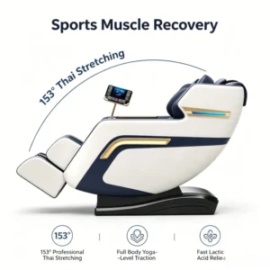 Professional Thai Stretching Full Body Electric Massage Chair for Athlete Muscle Recovery 153 Degree Recliner