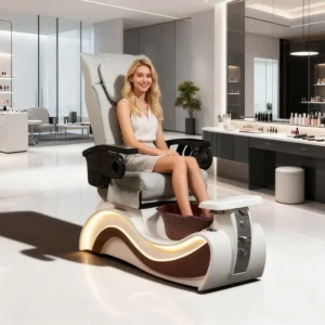 Quality Modern Luxury Nail Salon Spa Pedicure Chair With Whirlpool Tub Electric Reclining Massage