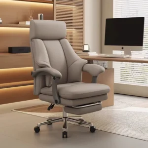 Real Leather Computer Office Chair for Home Use Comfortable Massage Boss Chair with Seat