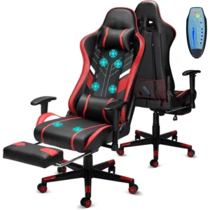 Red Gaming Stuhl E Sports Chair Massage Feature for Internet Cafe Gaming Competition Long Sitting Computer Gamers