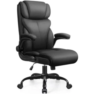 Revolving Recliner Chair Adjustable Height Back Black Ergonomic Luxury Office Footrest Lumbar Cushion Massage Chair
