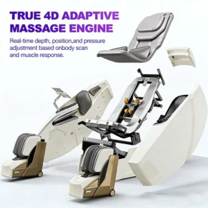 Robot Foldable Massage Chair Split Legs Full Body Zero Gravity Infrared Physiotherapy Intelligent Voice Control Wireless